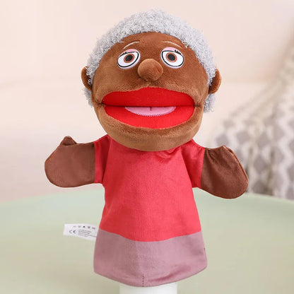 Fun Family Moving Mouth Hand Puppets- 12 Family Member Characters 28-33cm