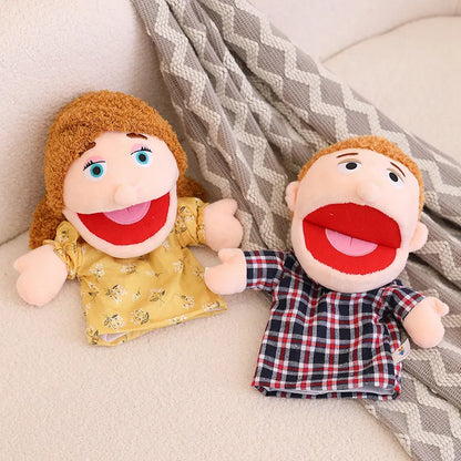 Fun Family Moving Mouth Hand Puppets- 12 Family Member Characters 28-33cm