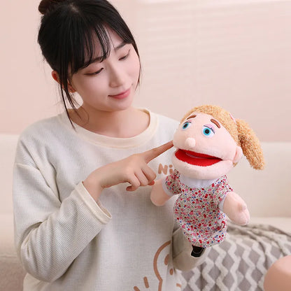Fun Family Moving Mouth Hand Puppets- 12 Family Member Characters 28-33cm