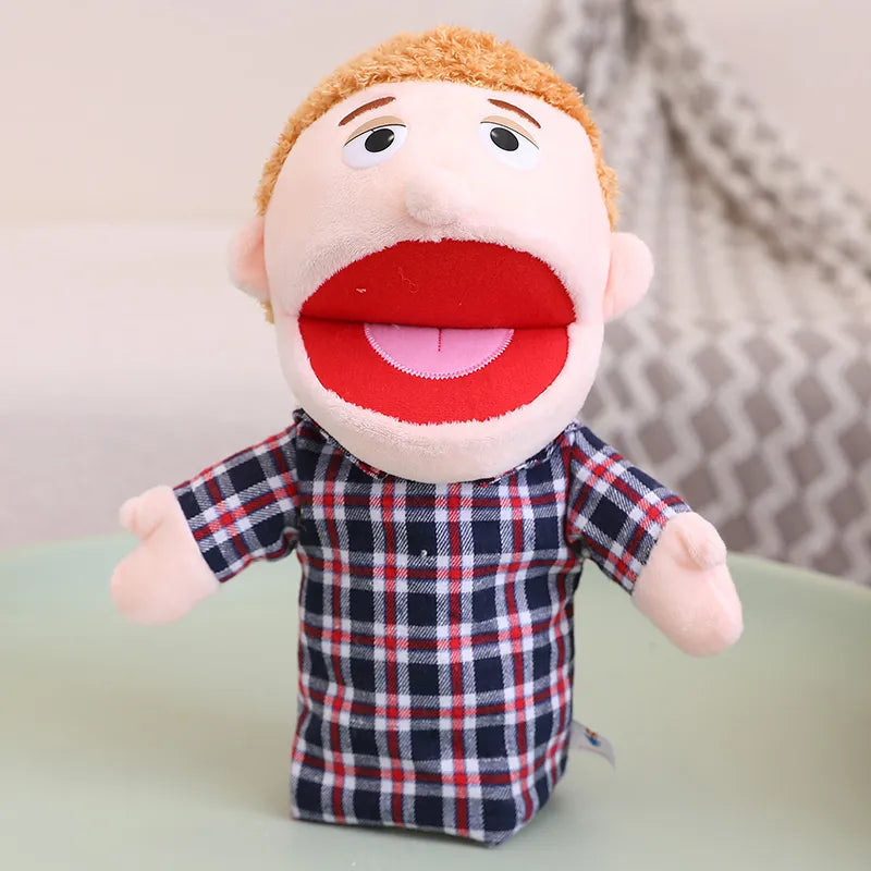 Fun Family Moving Mouth Hand Puppets- 12 Family Member Characters 28-33cm