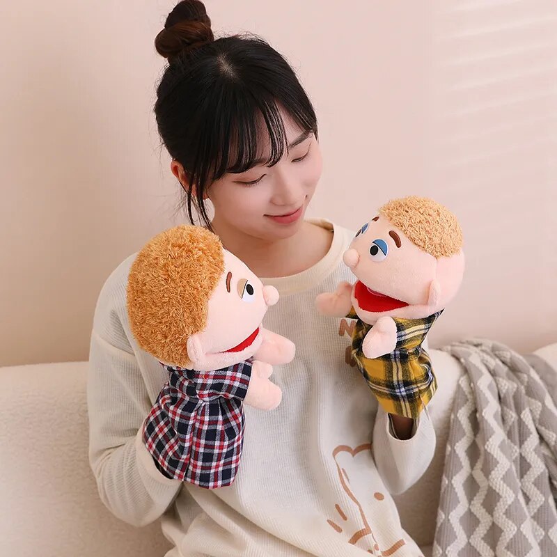 Fun Family Moving Mouth Hand Puppets- 12 Family Member Characters 28-33cm
