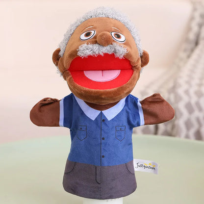 Fun Family Moving Mouth Hand Puppets- 12 Family Member Characters 28-33cm