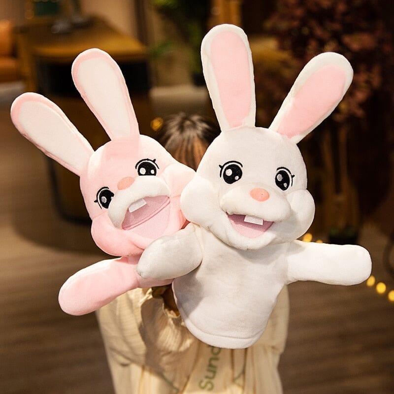 Big World Enterprises puppet Hoppy Pals! 35cm Soft Rabbit Hand Puppets
