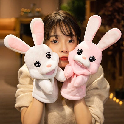 Big World Enterprises puppet Hoppy Pals! 35cm Soft Rabbit Hand Puppets