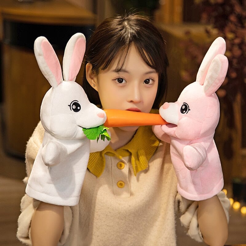 Big World Enterprises puppet Hoppy Pals! 35cm Soft Rabbit Hand Puppets