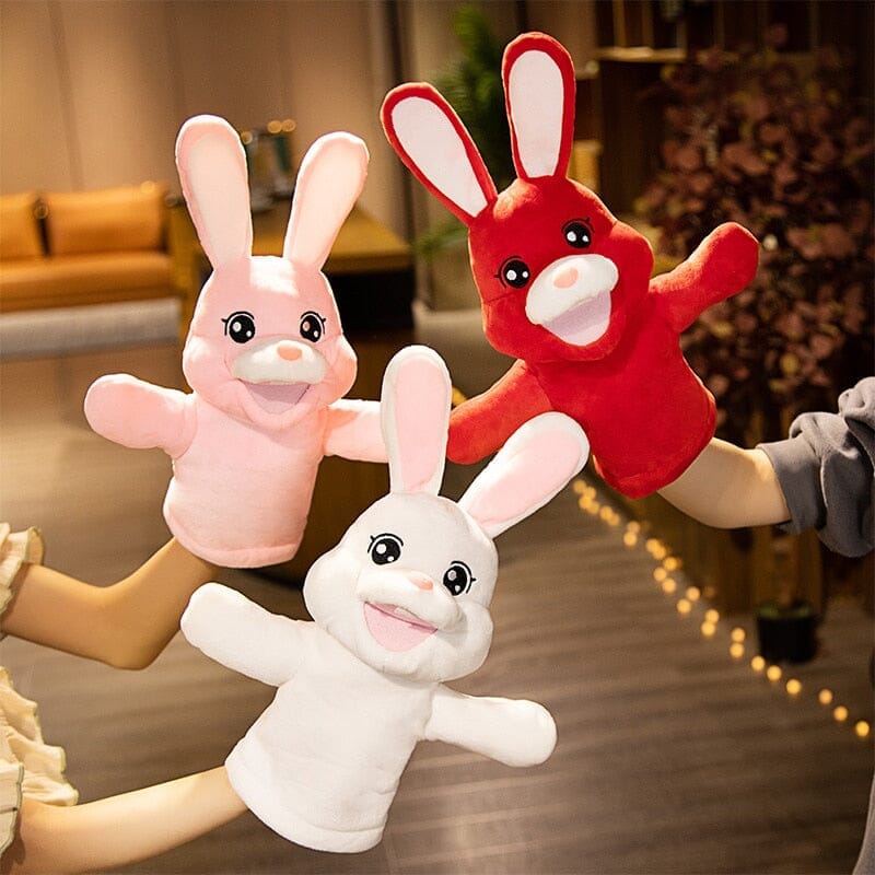 Big World Enterprises puppet Hoppy Pals! 35cm Soft Rabbit Hand Puppets