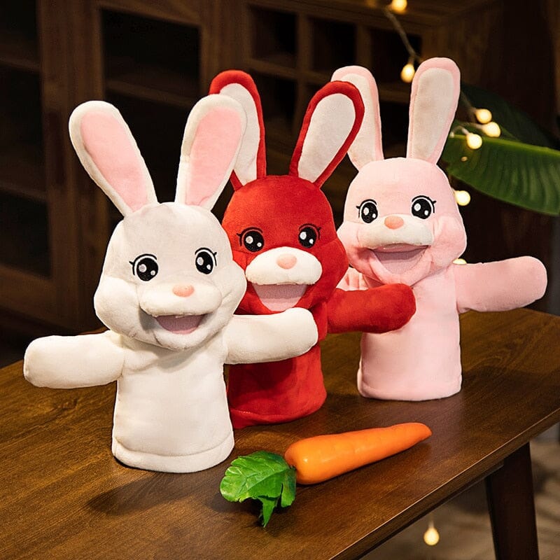 Big World Enterprises puppet Hoppy Pals! 35cm Soft Rabbit Hand Puppets