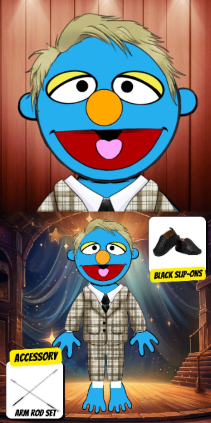 Pubbets Lab – 28” (70cm) Custom Full-Body Puppet | Design Your Own Puppet with price 239.85 ID H_R5Ko9Ypx1vb5tlODbTC4I-