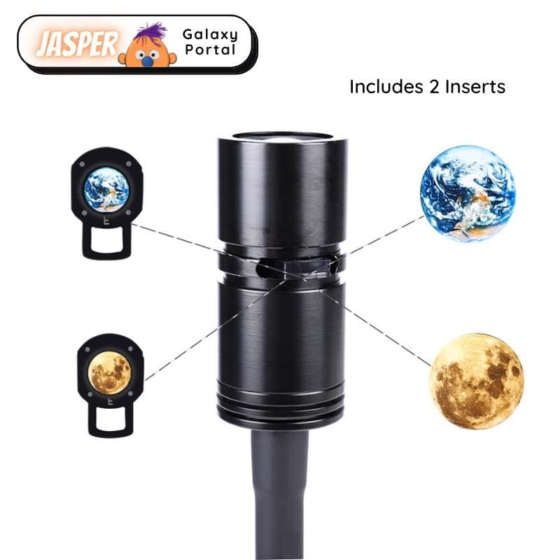 Pubbets accessory Jasper's Space Portal! Moon and Earth Projector Lamp with Tripod Base