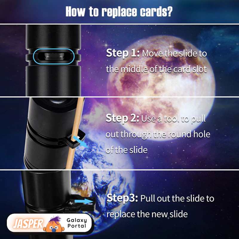 Pubbets accessory Jasper's Space Portal! Moon and Earth Projector Lamp with Tripod Base
