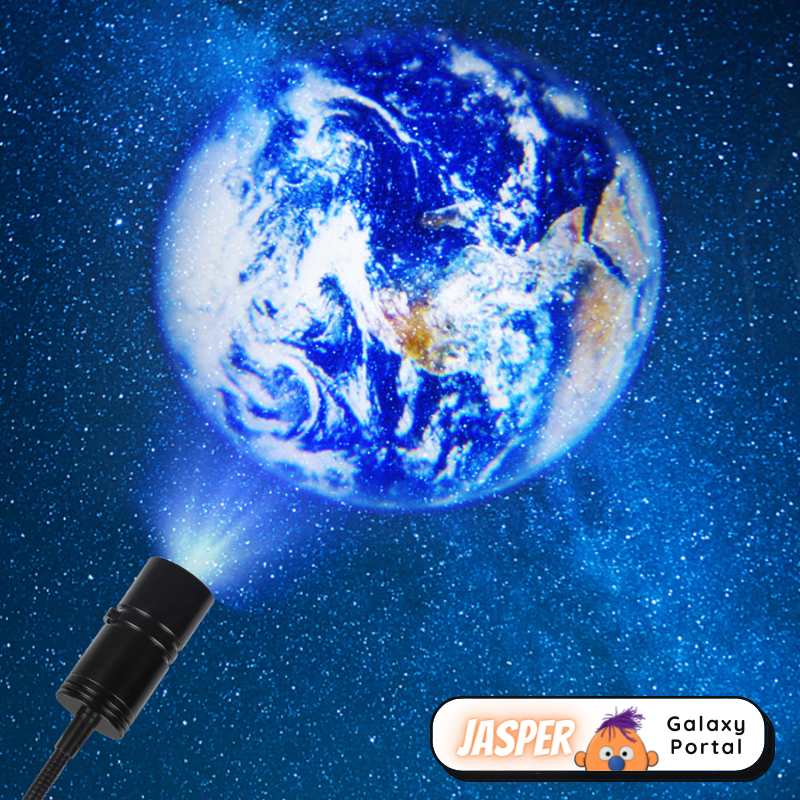Pubbets accessory Jasper's Space Portal! Moon and Earth Projector Lamp with Tripod Base