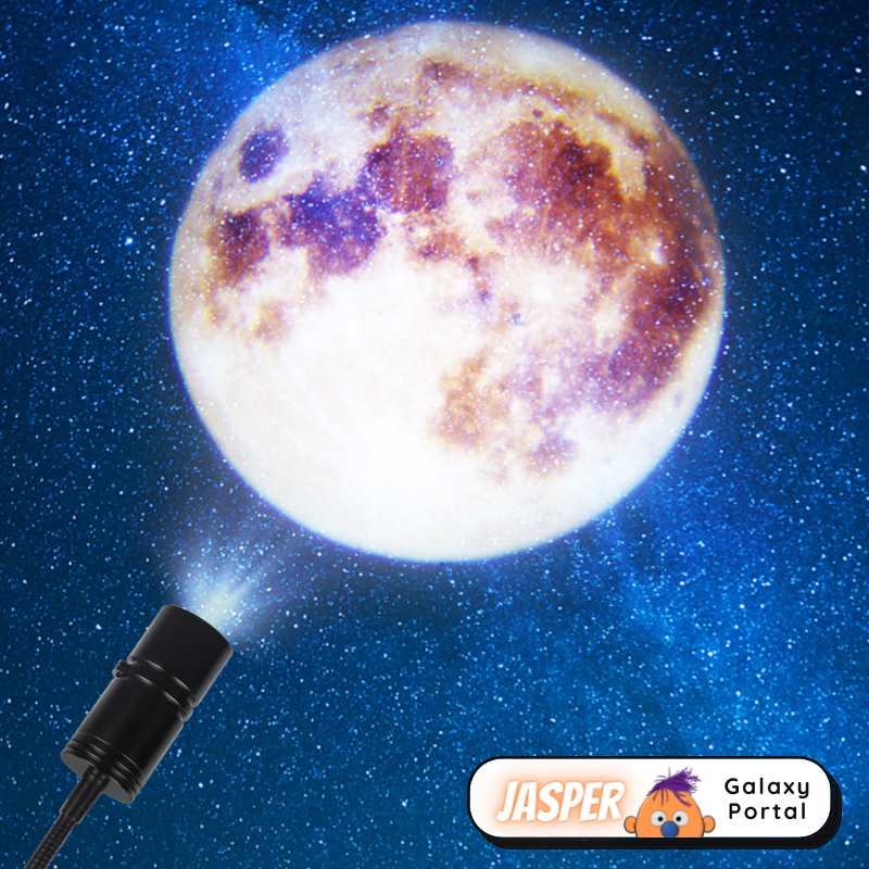 Pubbets accessory Jasper's Space Portal! Moon and Earth Projector Lamp with Tripod Base