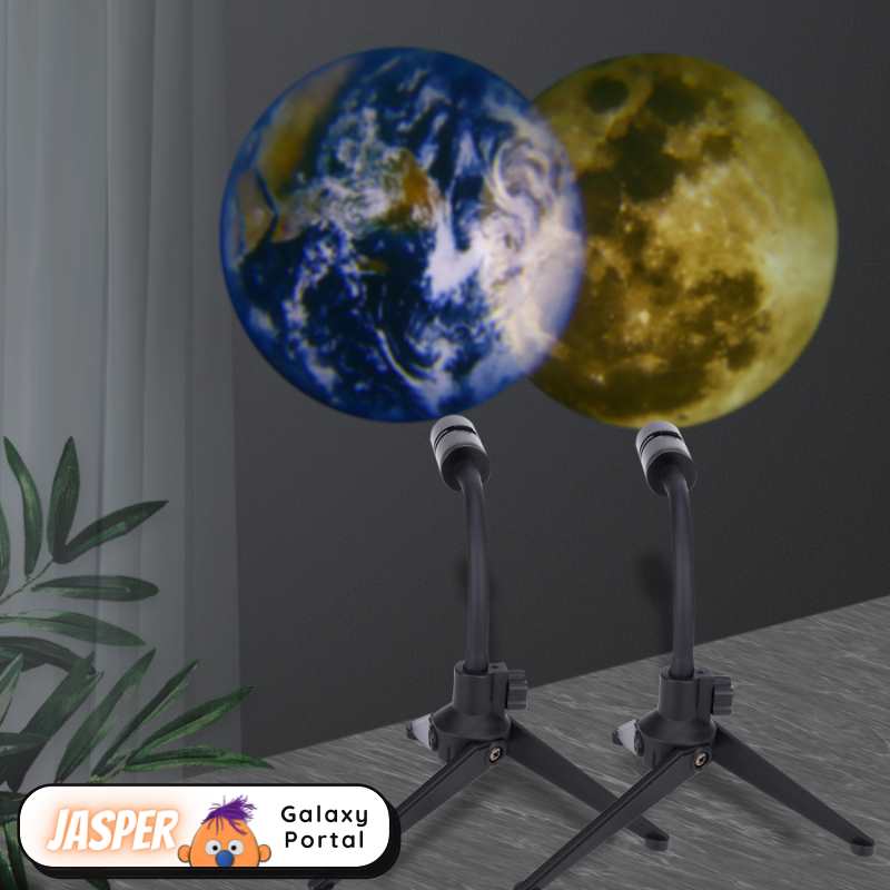Pubbets accessory Jasper's Space Portal! Moon and Earth Projector Lamp with Tripod Base