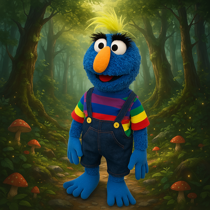 Grumplesnoot – Premium Full-Body Blue Furry Monster Puppet (24”/60cm)