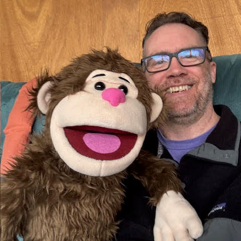 Elroy - Full-Body Brown Monkey Puppet (2"/60cm)